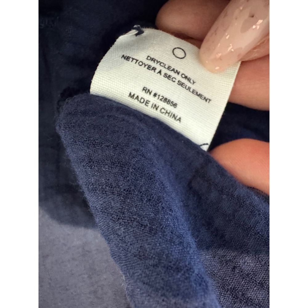 Button-Front Navy Mini Dress - Picture 8 of 11